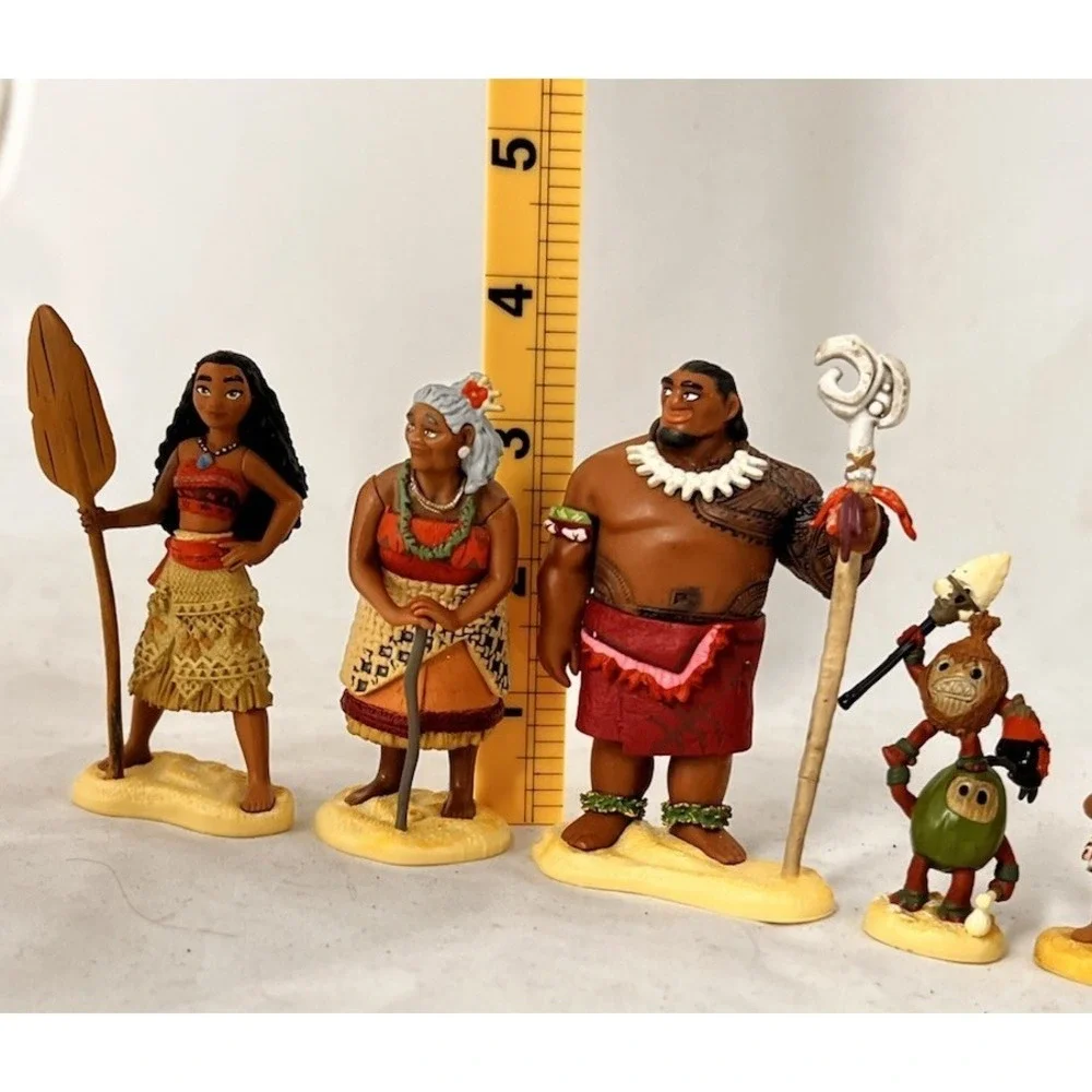 Disney Moana Figure Lot‎ Family Tala Tui Kakamora Baby Moana Maui Toy Set